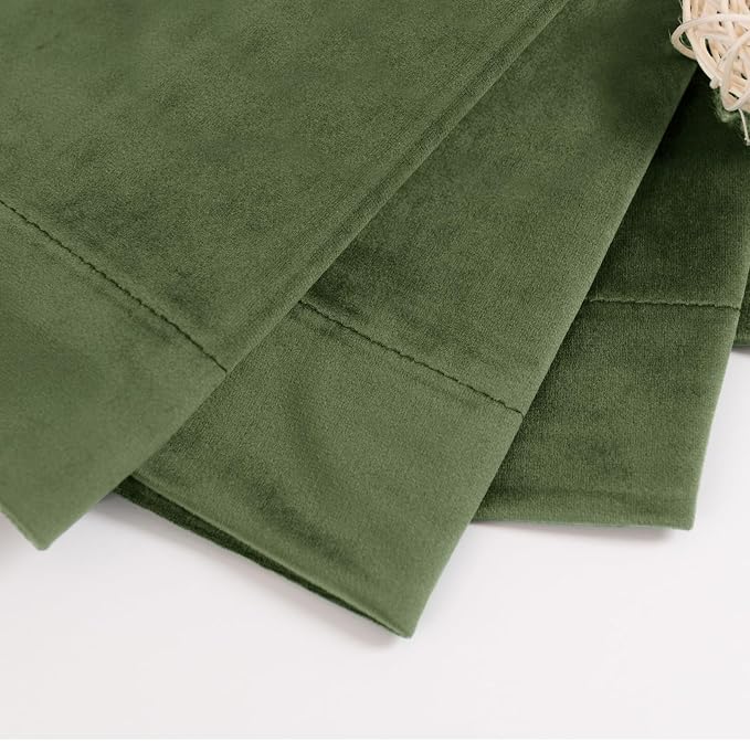 BGment Dark Green Velvet Blackout Curtains 102 Inches Long for Living Room | Luxury, Super Soft, Thermal Insulated, Curtains & Drapes for Bedroom, Back Tab Rod Pocket, Set of 2 Panels, 52 x 102 Inch