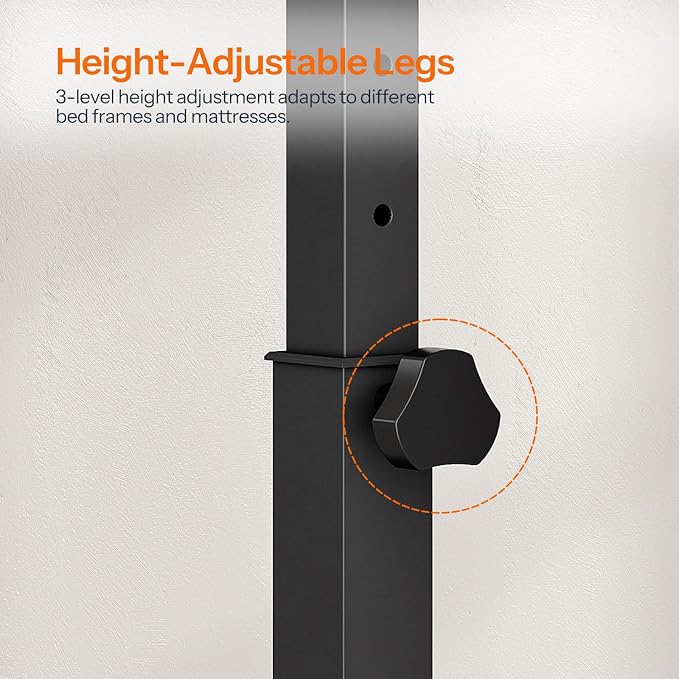 HOOBRO Height-Adjustable Headboard with Outlets, Headboard Full Size Only | Headboard with Storage, Outlets, USB Ports, Full Size Headboard Only, Metal Headboard with Adapters for Bed, Rustic Brown