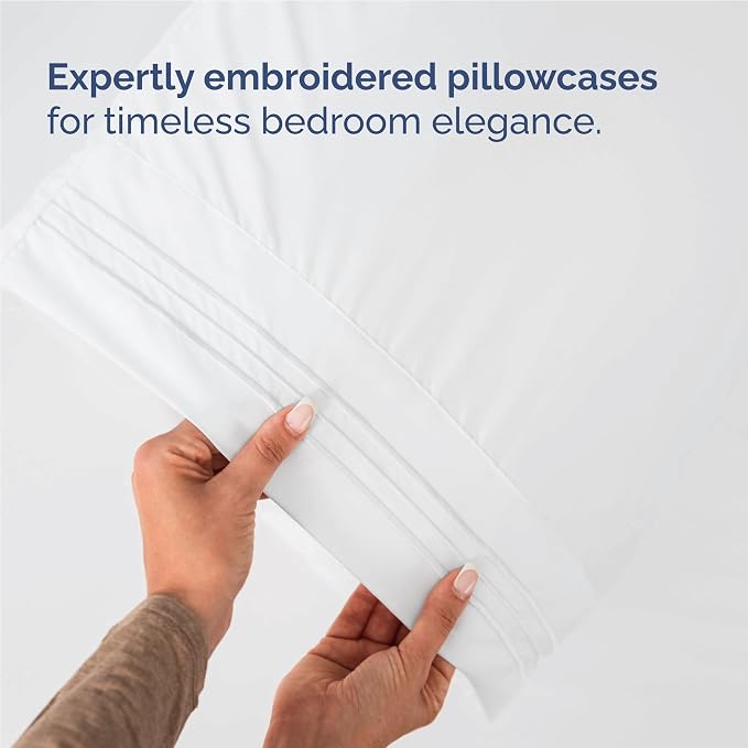 Full Size 4 Piece Sheet Set - Comfy Breathable & Cooling Sheets - White | Hotel Luxury Bed Sheets for Women & Men, Deep Pockets, Easy-Fit, Extra Soft and Wrinkle Free Sheets, Oeko-Tex Bed Sheet Set