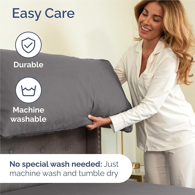 Full Size 4 Piece Sheet Set - Comfy Breathable & Cooling Sheets - Dark Grey | Hotel Luxury Bed Sheets for Women & Men, Deep Pockets, Easy-Fit, Extra Soft and Wrinkle Free Sheets, Oeko-Tex Bed Sheet Set