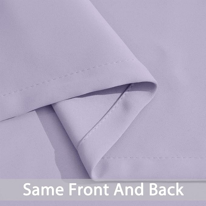 Yakamok Room Darkening Curtains 42x72 inch Length Lilac-Living Room | 2 panels,grommet blackout window treatment,thermal insulated,light blocking drapes,privacy protection,bedroom dining room