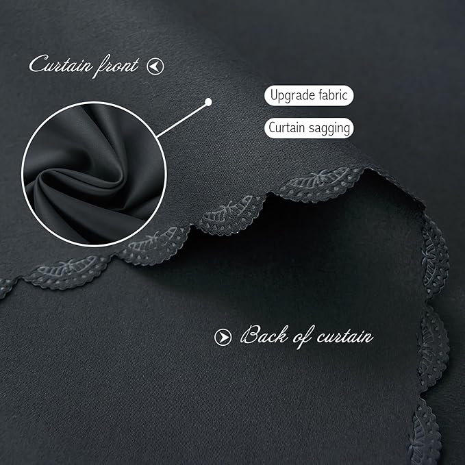 Thermal Blackout Curtains with Self-Adhesive Tape, No Rod No Drill Easy Install Window Cover for Bedroom Kitchen Dorm, 71" W x 59" L, Black, 1 Panel
