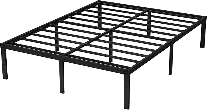 EMODA 16 Inch Black California King Bed Frames Heavy Duty Metal Platform | No Box Spring Needed for Mattress Foundation, Noise Free, Easy Assembly