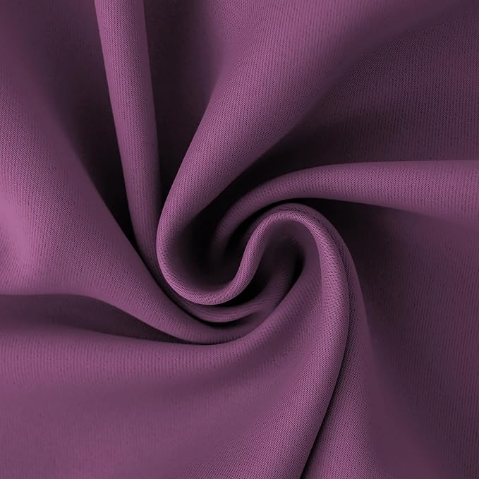 BGment Eggplant Purple Blackout Curtains for Bedroom 72 Inch - 2 Panels | Grommet Top, Black Out, Room Darkening, Sunblock, Thermal Insulated, Window Drapes for Kids Boys Room, 52x72 Inch