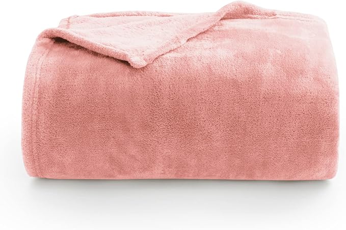 BEDELITE Fleece Blanket Soft Plush Twin Size Blanket Pink 60"x80" | Ultra Soft Fleece, Plush Microfiber, Lightweight Warmth, All Season Comfort, Fade Resistant, Machine Washable, Couch Sofa Bed