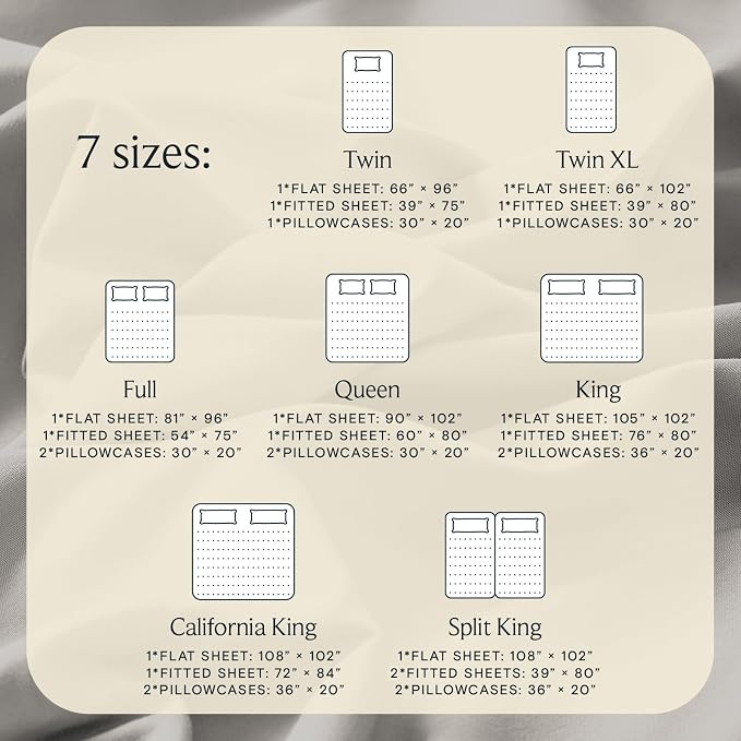 LuxClub 4 PC Queen Sheet Set, Deep Pockets Wrinkle Free Cooling Bed Sheets Hotel Bedding for Women, Men, Includes 1 Fitted Sheet, 1 Flat Sheet and 2 Pillowcases-Soft Light Taupe | LuxClub Silky Fitted Sheet & Pillowcase Sets, Breathable Hotel Luxury Be...