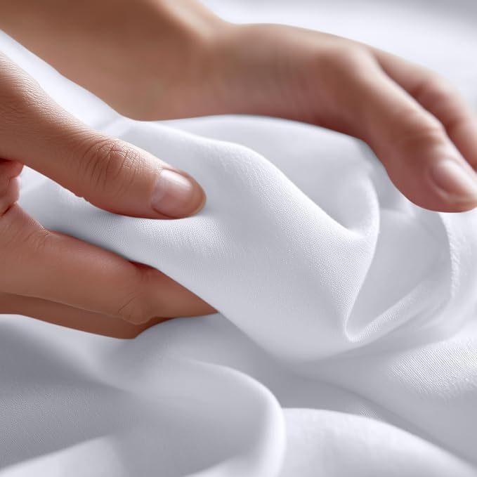 California King Size Flat Sheet Only Pack of 6, Ultra Soft Hotel Sheets, White