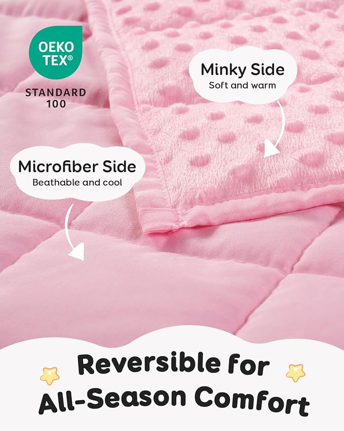 Weighted Lap Pad, Minky Dots Small Weighted Blanket, 20"x30" 2lbs | Gentle Hug-Like Comfort, Reversible Cooling & Cozy for All Seasons, 7-Layer for Even Weight Distribution, Machine Washable