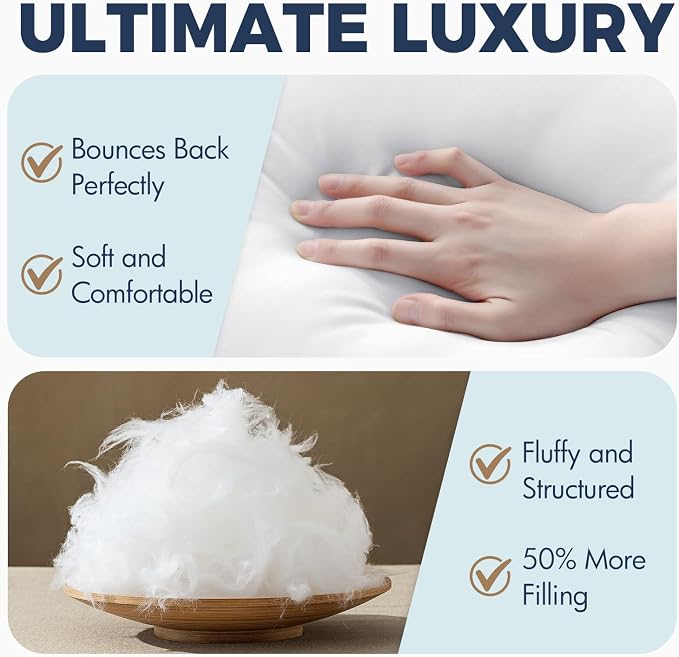 MIULEE 30x30 Inch Synthetic Down Alternative Euro Pillow Insert | Euro Decorative Throw Pillow 30 x 30 Inch Body Bed Sleeping Ultra Soft Fluffy Form for Sofa Couch Bed