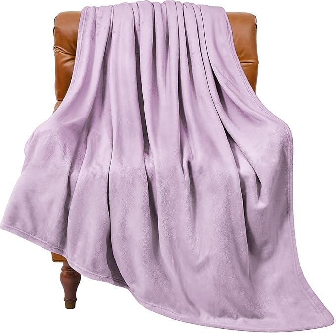 BEDELITE Fleece Blanket Soft Plush Throw for Couch Lilac 50"x60" | Ultra Soft Fleece, Plush Microfiber, Lightweight Warmth, All Season Comfort, Fade Resistant, Machine Washable, Couch Sofa Bed