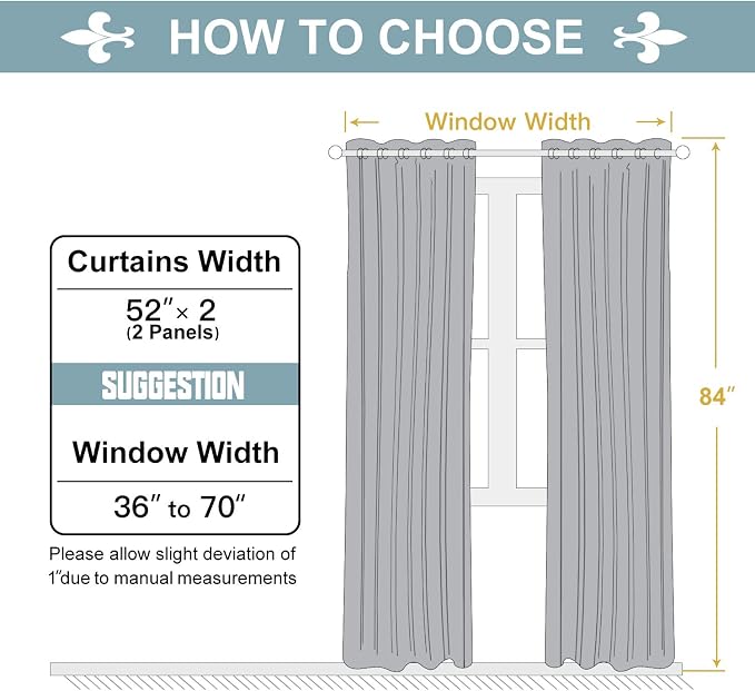 ChrisDowa 100% Blackout Curtains for Bedroom 84 Inches Long 2 Panels Set | 2 Thick Layers, Thermal Insulated, Light Blocking, Grommet, Window Treatment, Living Room Drapes, Burgundy, 52 x 84 Inch