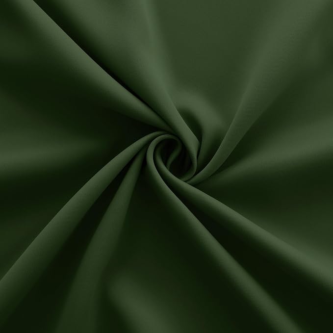 KOUFALL 52x63 Inch Length Olive Green Blackout Curtains for Living Room