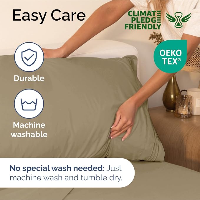 King Size 4 Piece Sheet Set - Ultra Soft & Cooling Sheets - Light Caramel | Fits 8 Inch to 16 inch Mattress, Wrinkle Free & Fade Resistant with Deep Pockets, Breathable, Comfy Hotel Luxury Bedding