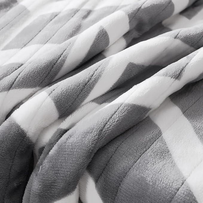 VENTIMI Heated Blanket Twin, 9 Heat Levels & 2-10 Hours Auto Off, Grey | ETL & FCC, Fast Warming, 62" × 84", Flannel and Sherpa, Couch Bed Use, Machine Washable, Removable Controller