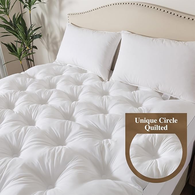 WhatsBedding 5 Inch Memory Foam Mattress Topper (Twin, 39x75), Deep Pocket | 2000GSM Fluffy Shredded Memory Foam Filled, Extra Soft Pillow Top for Back Pain Relief, Thick & Supportive Bed Topper