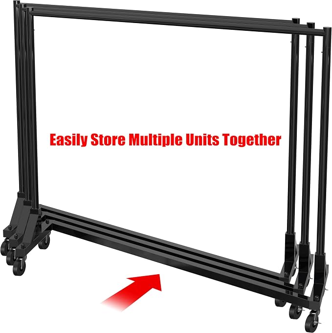 Simple Houseware Industrial Grade Z-Base Garment Rack, 63" W/500Lb, Black