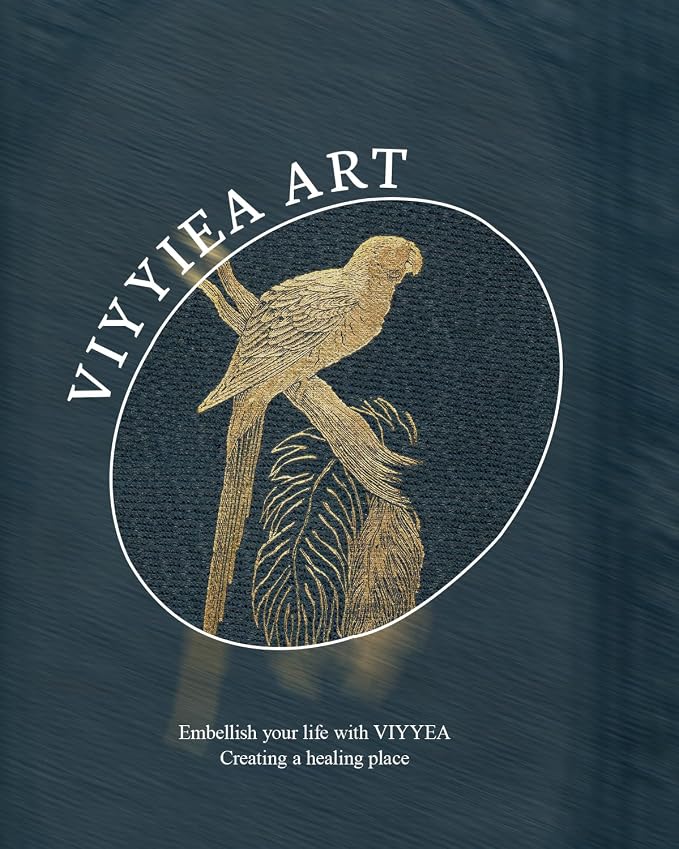 VIYYIEA Vintage Gold Framed Wall Art for Living Room, Macaw Canvas Prints Home Decor, Large Oil Painting Picture, Bedroom Wall Decor Gifts for Friends or Family -【Macaw】-(36L x 24W)
