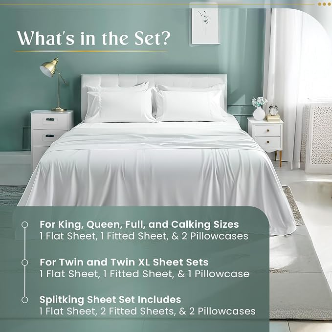 15" Deep Pocket Queen Sheet Set, 4 PC Sheets Queen Size Bed Set - Seafoam | 100% Cotton Bed Sheets, 800 Thread Count, Breathable & Cooling, Luxury Sateen Weave, Machine Washable, All Season Comfort