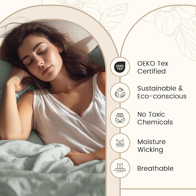 100% Egyptian Cotton Sheets Twin Size, 3PC 15" Deep Pocket Sheets - Mineral | 800 Thread Count Sateen Weave, OEKO-TEX, Soft & Comfy Breathable 800TC Cotton Bed Sheet for All Seasons, Machine Washable