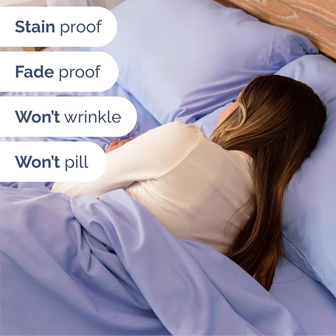 Cal King Size 4 Piece Sheet Set - Breathable & Cooling Sheets - Lavender | Hotel Luxury Bed Sheets for Women & Men, Deep Pockets, Easy-Fit, Extra Soft & Wrinkle Free Sheets, Oeko-Tex Bed Sheet Set