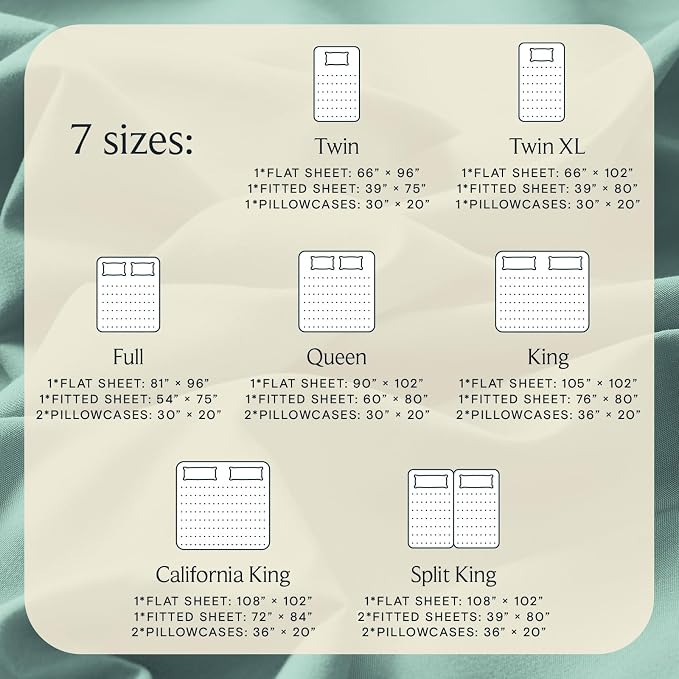 LuxClub 4 PC Full Sheet Set, Deep Pockets Wrinkle Free Cooling Bed Sheets Hotel Bedding for Women, Men, Kids & Teens, Includes 1 Fitted Sheet, 1 Flat Sheet and 2 Pillowcases-Soft Light Teal | LuxClub Silky Fitted Sheet & Pillowcase Sets, Breathable Hot...