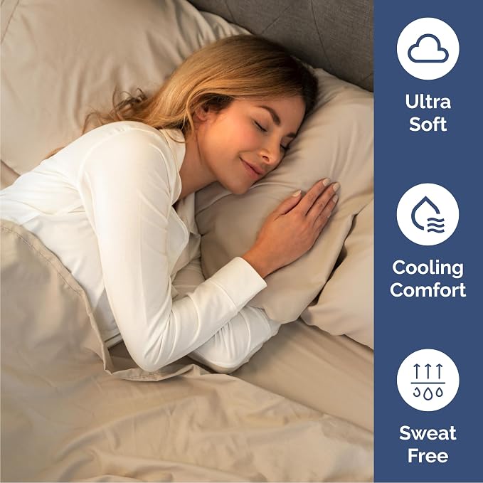 Queen 6 Piece Bed Sheet Set - Comfy, Breathable & Cooling Sheets - Cream | Ultra-Soft Hotel Luxury Bedding Set w/ 8-16 Inch Deep Pockets, 1 Flat & 1 Fitted Sheet & 4 Pillowcases, Wrinkle & Fade Free