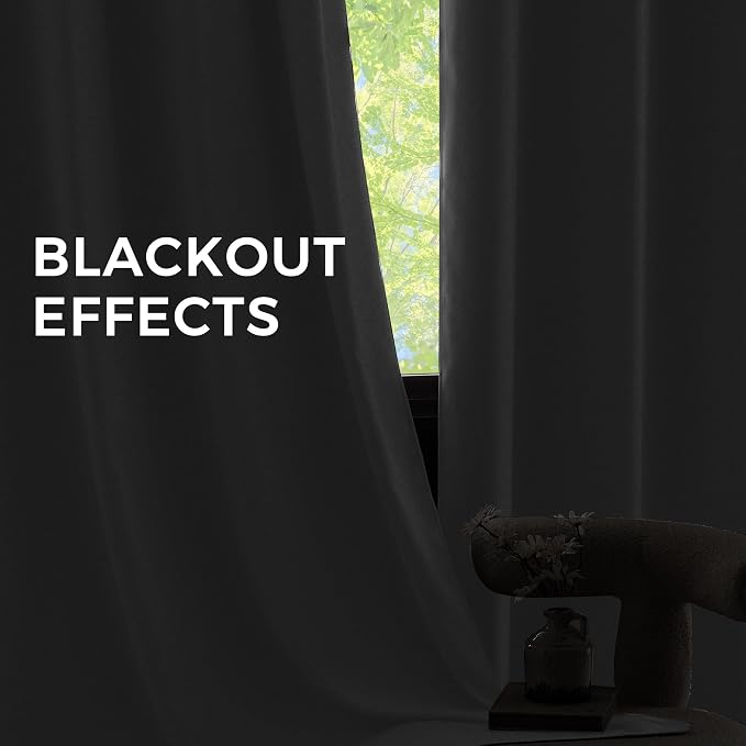 NICETOWN Greyish White Ring Top Panels - Thermal Insulated Shades, 52 x 95 | For Nursery, Kids Room, Yard, Closet, Garage - Breathable Fabric, Privacy Assured, 2 Panels