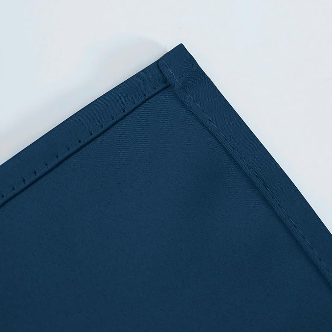 Blackout Curtains 52 x 120 Inch Long Navy Blue Curtains Set of 2 Panels Room Darkening Curtains for Bedroom and Living Room