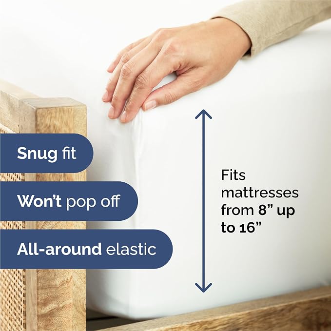 Split King 7 Piece Bed Sheet Set - Comfy, Breathable & Cooling - White | Ultra-Soft Hotel Luxury Bedding Set w/ 8-16 Inch Deep Pockets, 1 Flat & 2 Fitted Sheet & 4 Pillowcases, Wrinkle & Fade Free