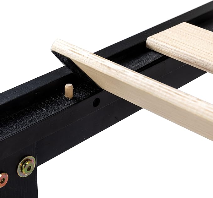 Mellow Naturalista Classic 12 Inch Solid Wood Platform Bed with Wooden Slats, Full, Black