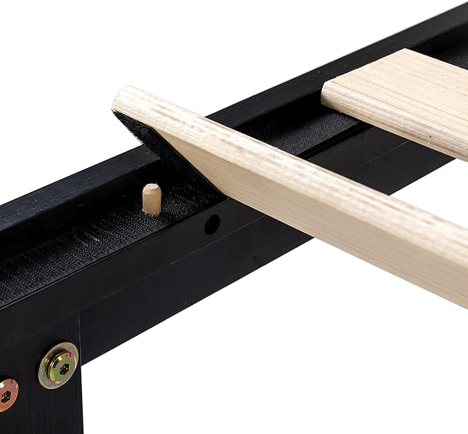 Mellow Naturalista Classic 12 Inch Solid Wood Platform Bed with Wooden Slats, King, Black