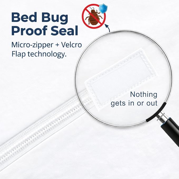 Guardmax Twin Mattress Protector Zippered, Bed Bug Mattress Cover | Waterproof, Dust Mite Proof, 6-Sided, Soft Jersey Knit, OEKO-TEX Certified, Machine Washable, Twin - 39 x 75, up to 11" Deep