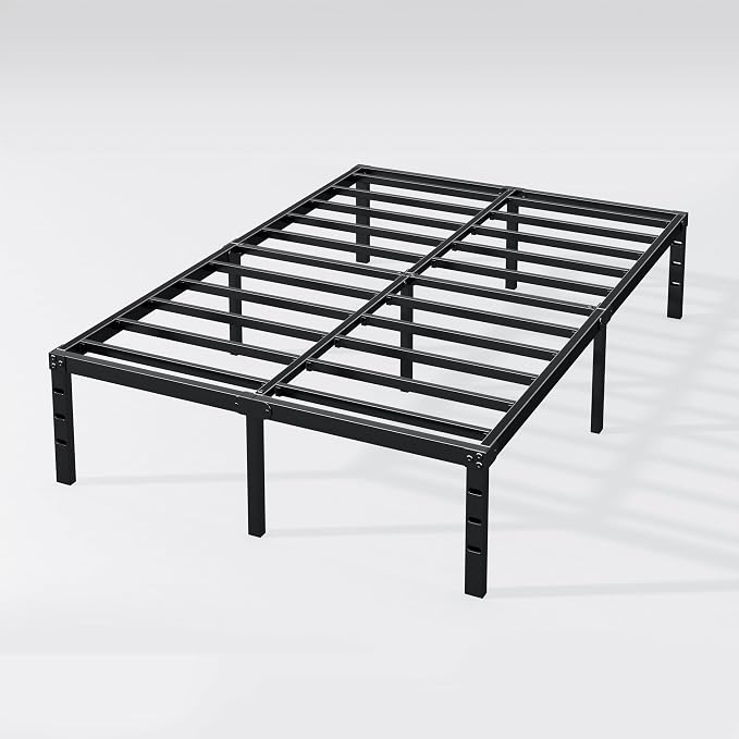 Hafenpo 14 Inch Queen Bed Frame - Sturdy Metal Platform Queen Size, No Box Spring Needed, Heavy Duty, Easy Assembly, Strong Bearing Capacity, Under Bed Storage, Black | Sturdy Metal Platform Queen Size, No Box Spring Needed, Heavy Duty, Easy Assembly, ...