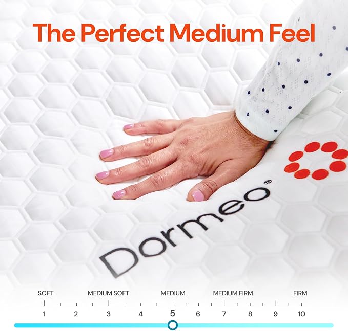 Dormeo Premium Twin XL Breathable Mattress Topper - Octaspring | 3-Zone Octaspring Springs, Relieves Pressure Points For Back Support, Anti-Slip Bottom, Topper Only, Mattress Not Included