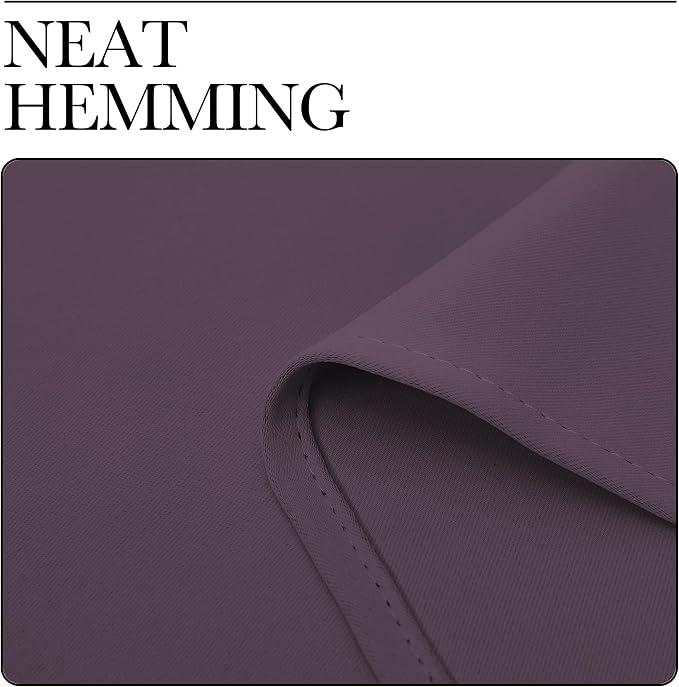 NICETOWN Plum Blackout Curtains for Living Room 42" w x 63" L 2 Panels | Darkening Window Panels Easy-Care Solid Thermal Insulated Draperies Drapes for Daughter Room Bedroom, Light Blocking Decor