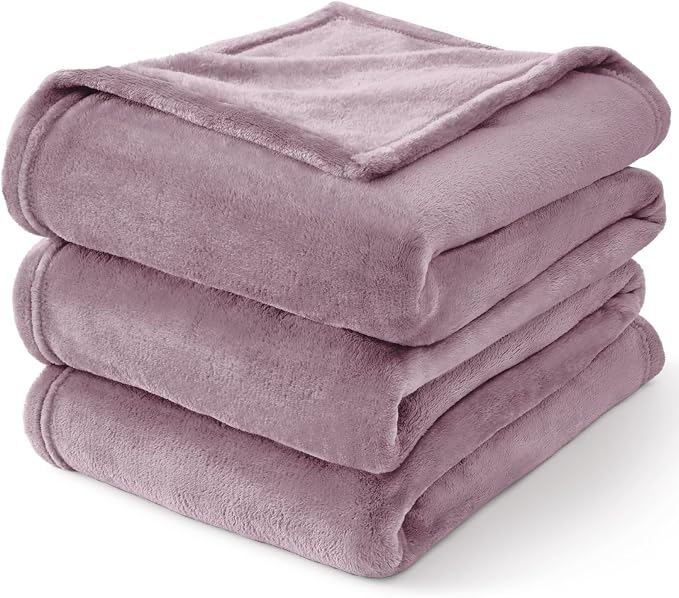 BEDELITE Fleece Blanket Soft Plush Twin Size Blanket Dusky Violet 60"x80" | Ultra Soft Fleece, Plush Microfiber, Lightweight Warmth, All Season Comfort, Fade Resistant, Machine Washable, Couch Sofa Bed