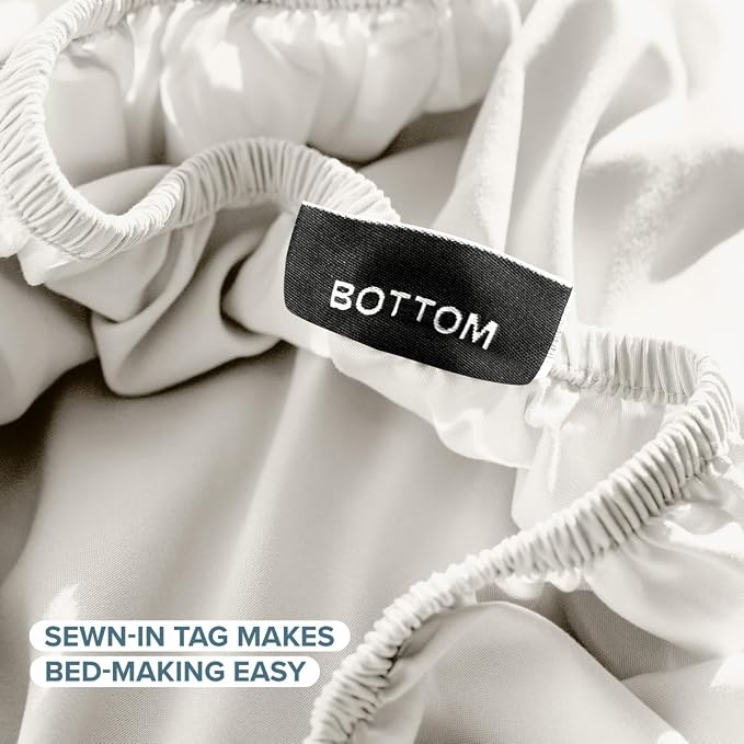 Bare Home Twin XL Sheet Set - 1800 Ultra-Soft (Twin XL, Cream) | Deep Pockets 6 to 15 Inches, Breathable, Hypoallergenic, Hotel Luxury, Easy Fit, Soft, All-Season
