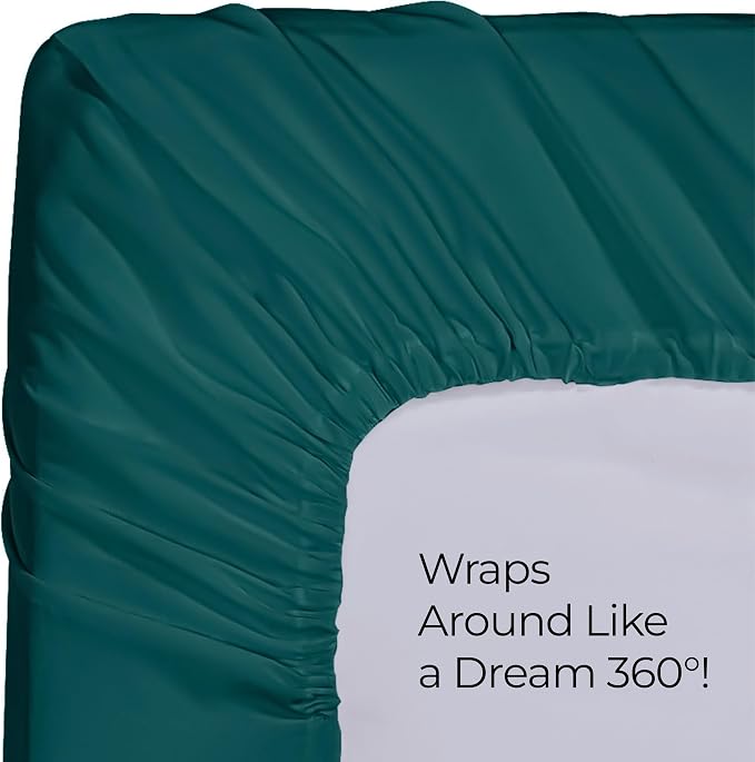 Utopia Bedding King Fitted Sheet - Bottom Sheet - Deep Pocket - Soft Microfiber - Shrinkage and Fade Resistant - Easy Care -1 Fitted Sheet Only (Teal) | Hotel Comfort, Cooling & Breathable Cotton like Polyester, Easy Fit, Wrinkle & Fade Resistant, Snug...