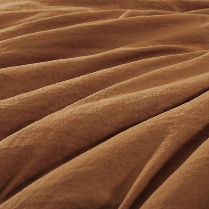 Super King Size Comforter Set- 7 Pieces Soft Bed in a Bag King Bedding Sets | Prewashed All Season Comforter with Sheets, Pillow Shams & Pillowcases,Terracotta