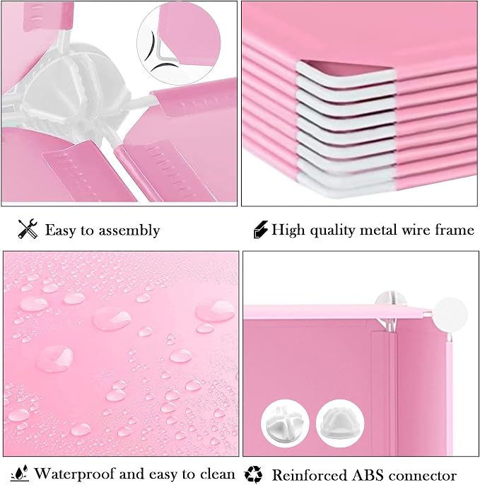 AWTATOS Closet Organizer 8 Cube Storage Shelves, Pink | Closet Storage, Clothes Organizers, Cubby Shelving for Closet Bedroom Living Room