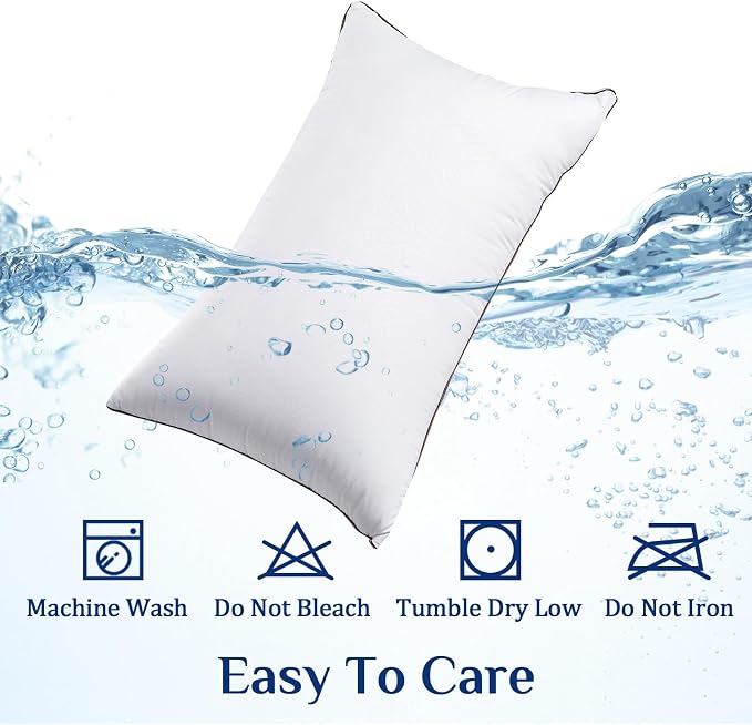 JOLLYVOGUE King Size Pillows Set of 6 for Sleeping, Cooling and Firm Pillows with Oeko-Tex Certified Down Alternative Filling for Side, Back, and Stomach Sleepers, Hotel Collection