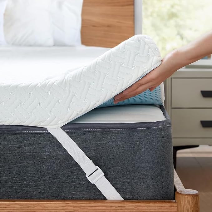 PERLECARE Full XL Mattress Topper - 3 Inch Cooling Memory Foam Mattress Pad Made with CertiPUR-US® Certified Foam,Bed Topper with Bamboo Cover,Removable & Washable & Non-Slip