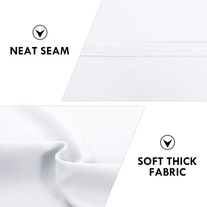 DWCN Short Blackout Curtains 52 x 36 Inch Long for Kitchen RV Bunk 2 Panels | Room Darkening, Thermal Insulated, Light Blocking, Rod Pocket Drapes, Noise Reducing Window Treatments, Greyish White