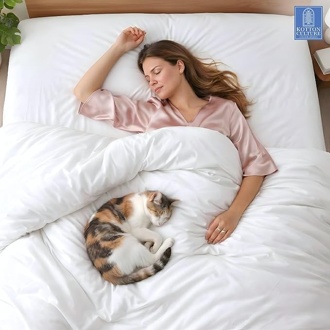 1 Pc 120" x 98" Duvet Cover Oversized King 100% Egyptian Cotton - 600 Thread Count Comforter Cover, Zipper Closure & Corner Ties - Fits Large King Inserts - White