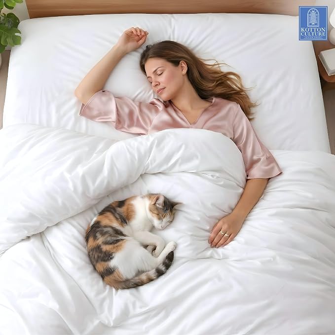 1 Pc Duvet Cover King Size-100% Egyptian Cotton 600 Thread Count Ultra Soft Premium Durable Comforter Cover Zipper Closure & Corner Ties - (White, 104" X 94")