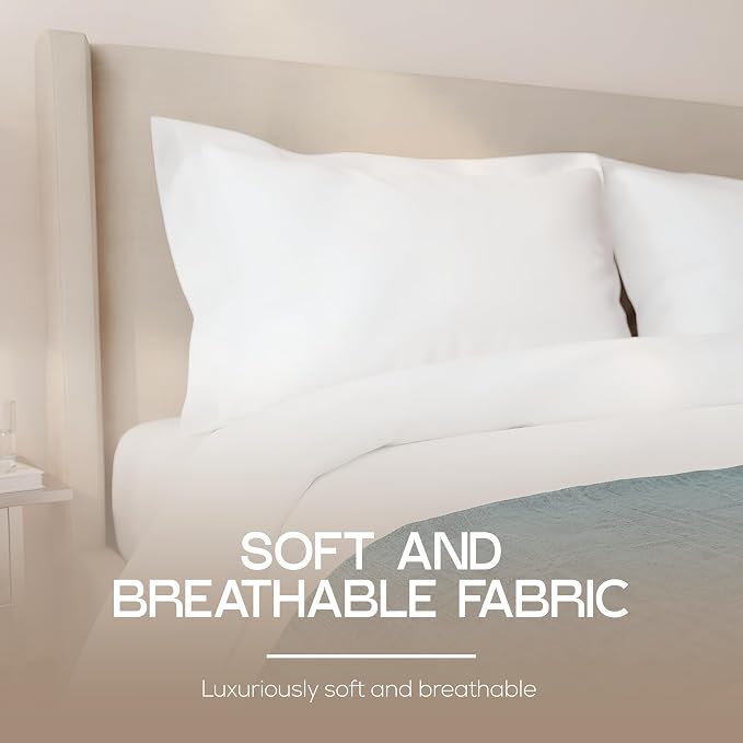 Bulk 10-Pack Hotels Full Duvet Cover Set for Resort & Guest House, White | Commercial Bedding Set with 10 Duvet Covers (80x90") and 20 Pillow Shams (20x26") with 2" Flange. Comforter Not Included.