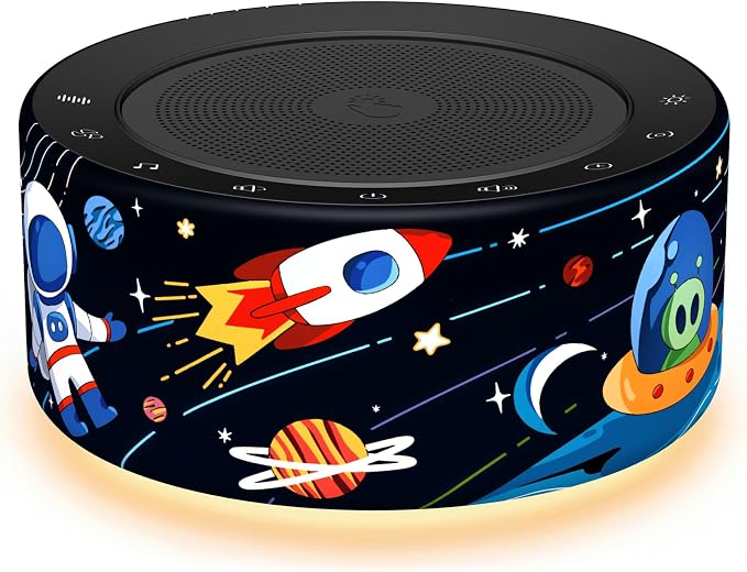 Kipcush White Noise Machine for Baby & Adults, Sleep Sound Machine with 30 Soothing Sounds, 8-Color Night Light, Memory Function, White Noise for Sleeping, Nursery, Office, Travel, Relaxation