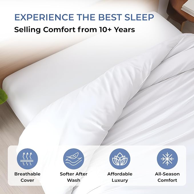 1 Pc 120" x 98" Duvet Cover Oversized King 100% Egyptian Cotton - 600 Thread Count Comforter Cover, Zipper Closure & Corner Ties - Fits Large King Inserts - White