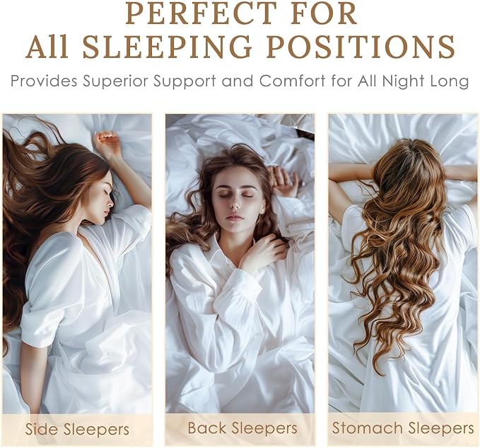 HUXMEYSON Pillows King Size Set of 4, Down Alternative Fill | OEKO-TEX Certified, Firm King Size Pillows for Side and Back Sleepers, Machine Washable, 4 Pack