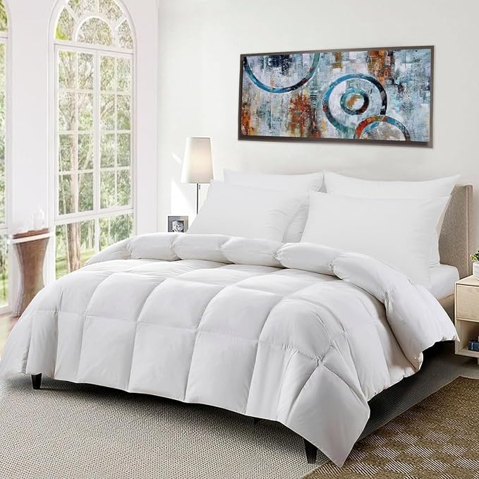 Flat Ultra Thin Bed Pillows Standard Size Pillow Set of 2 Extra Soft Down Alternative for Stomach Back Sleeper White 20x26inches